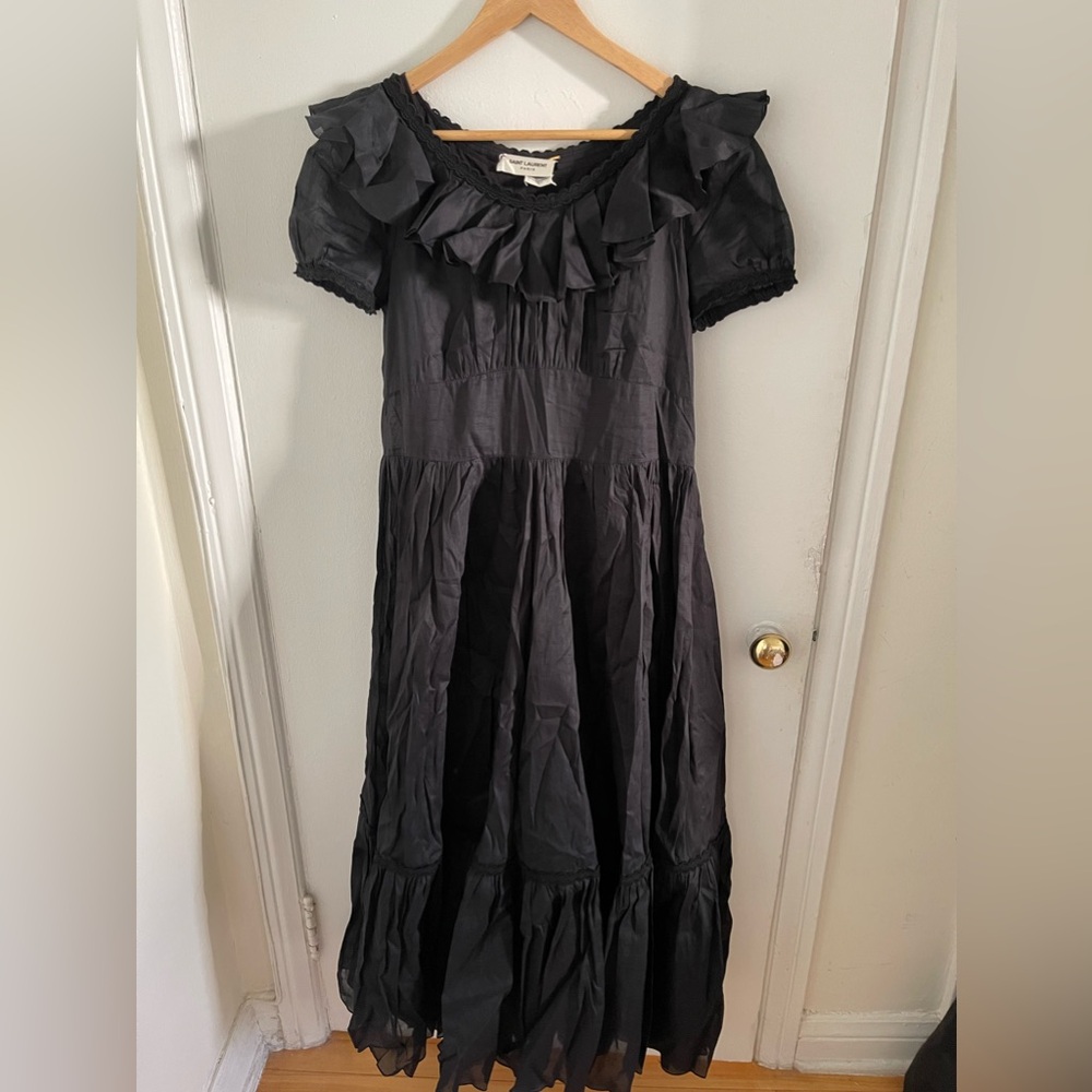 Saint Laurent FR38 black Victorian dress